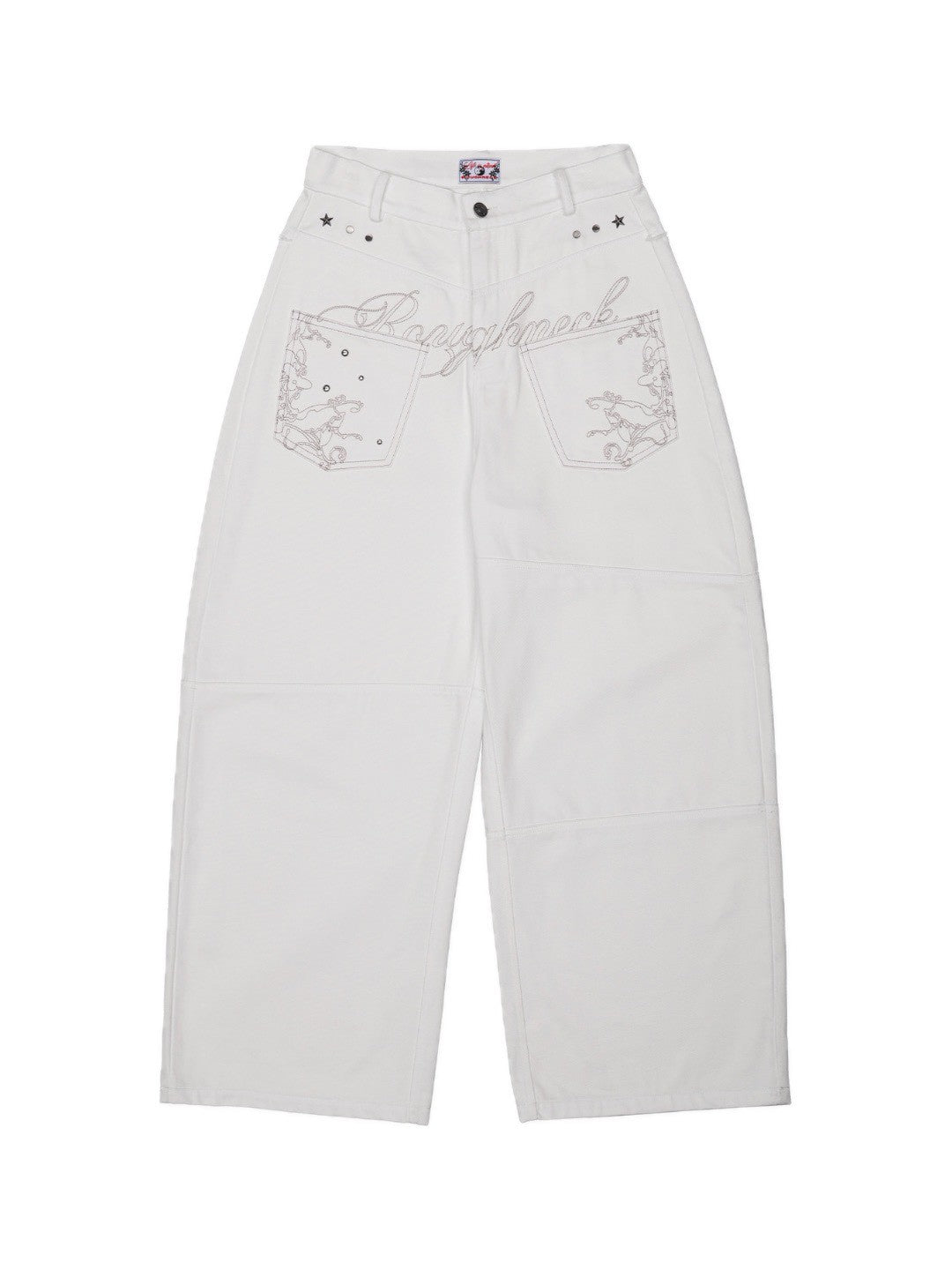 【ROUGH NECK】
Backflare Curved Pants