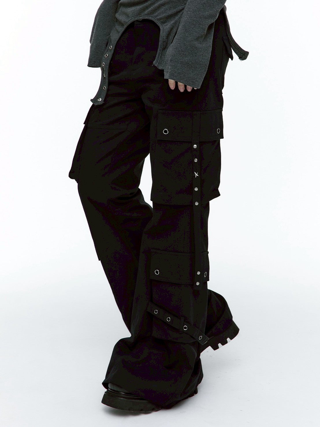 【ROUGH NECK】Bootcut Cargo Strap Pants