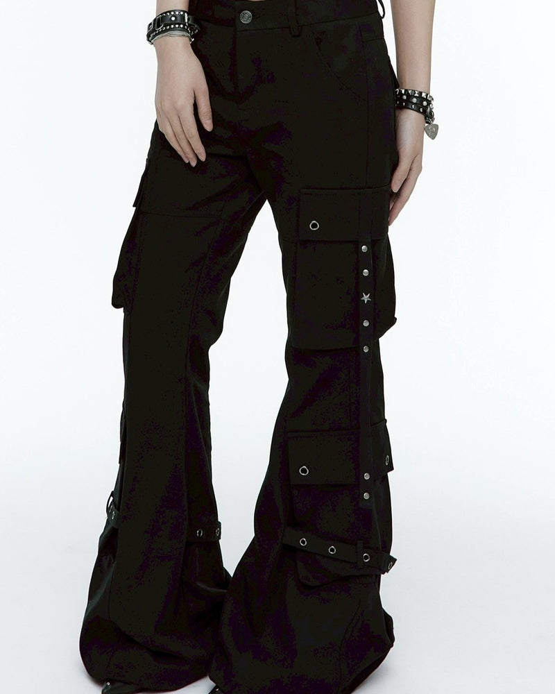 【ROUGH NECK】Bootcut Cargo Strap Pants
