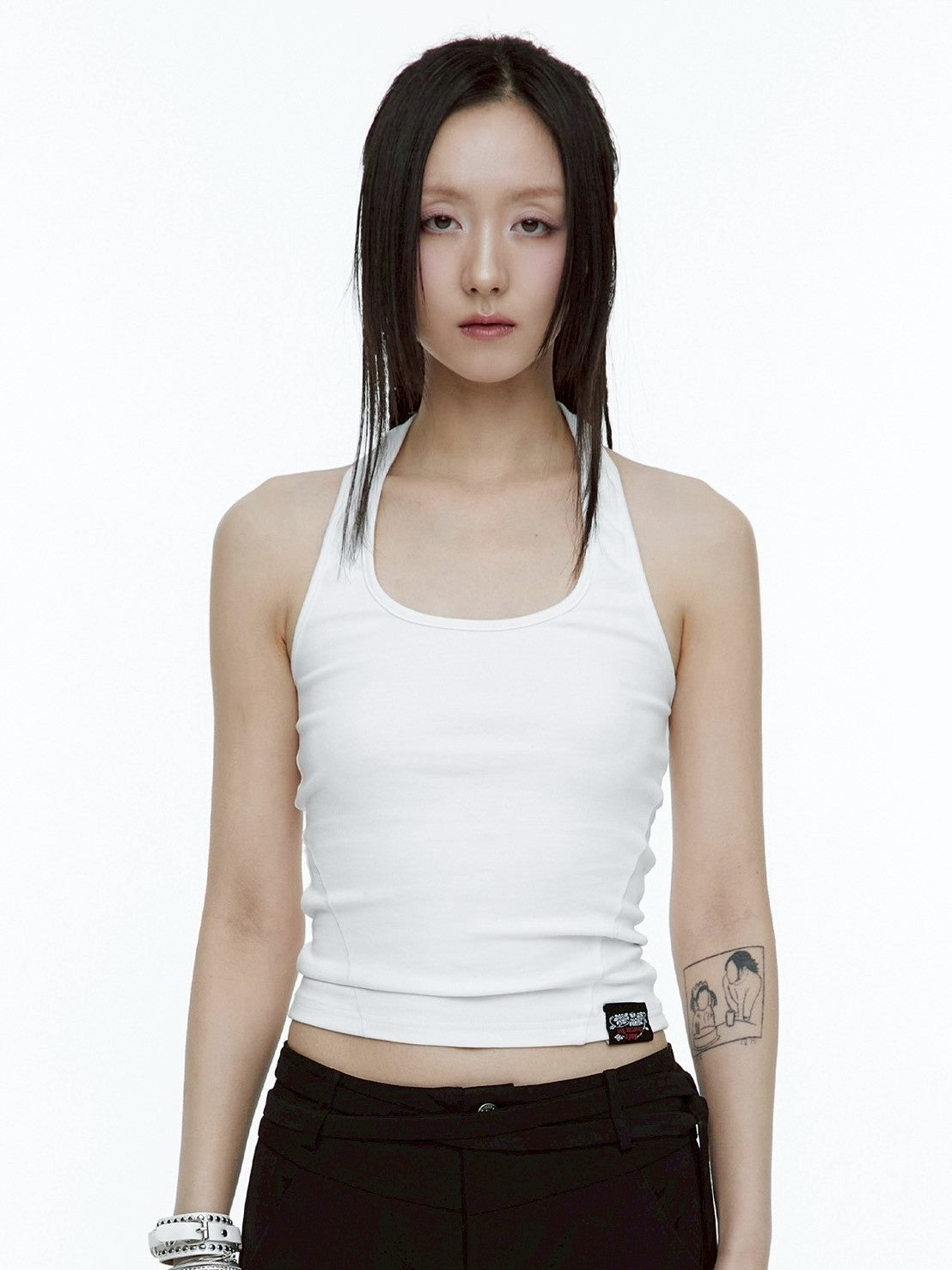 【ROUGH NECK】Angel Wing Ribbon Halter Top