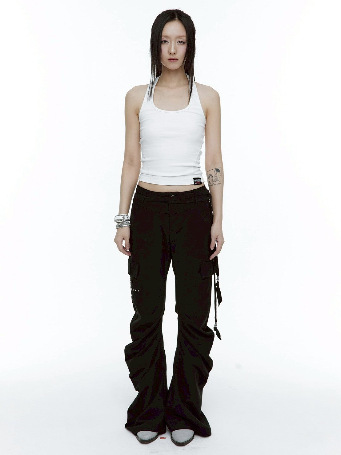 【ROUGH NECK】Angel Wing Ribbon Halter Top