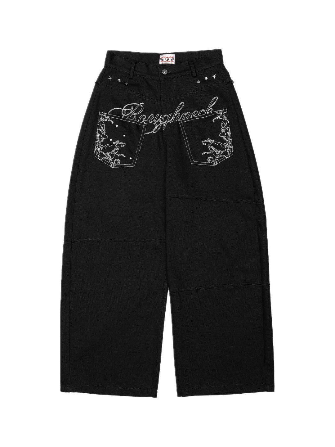 【ROUGH NECK】
Backflare Curved Pants