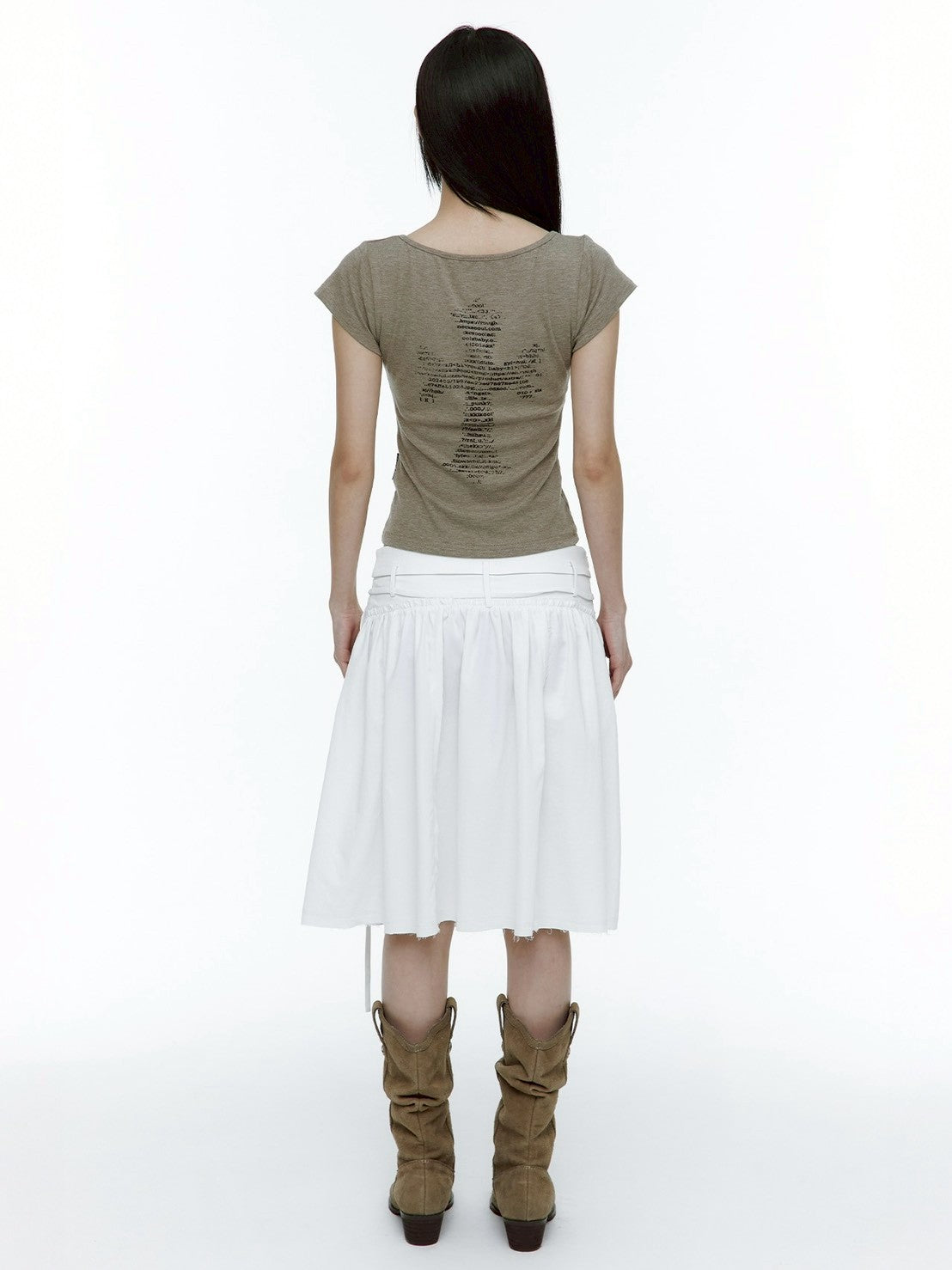 【ROUGH NECK】Out Pocket Pleated Skirt