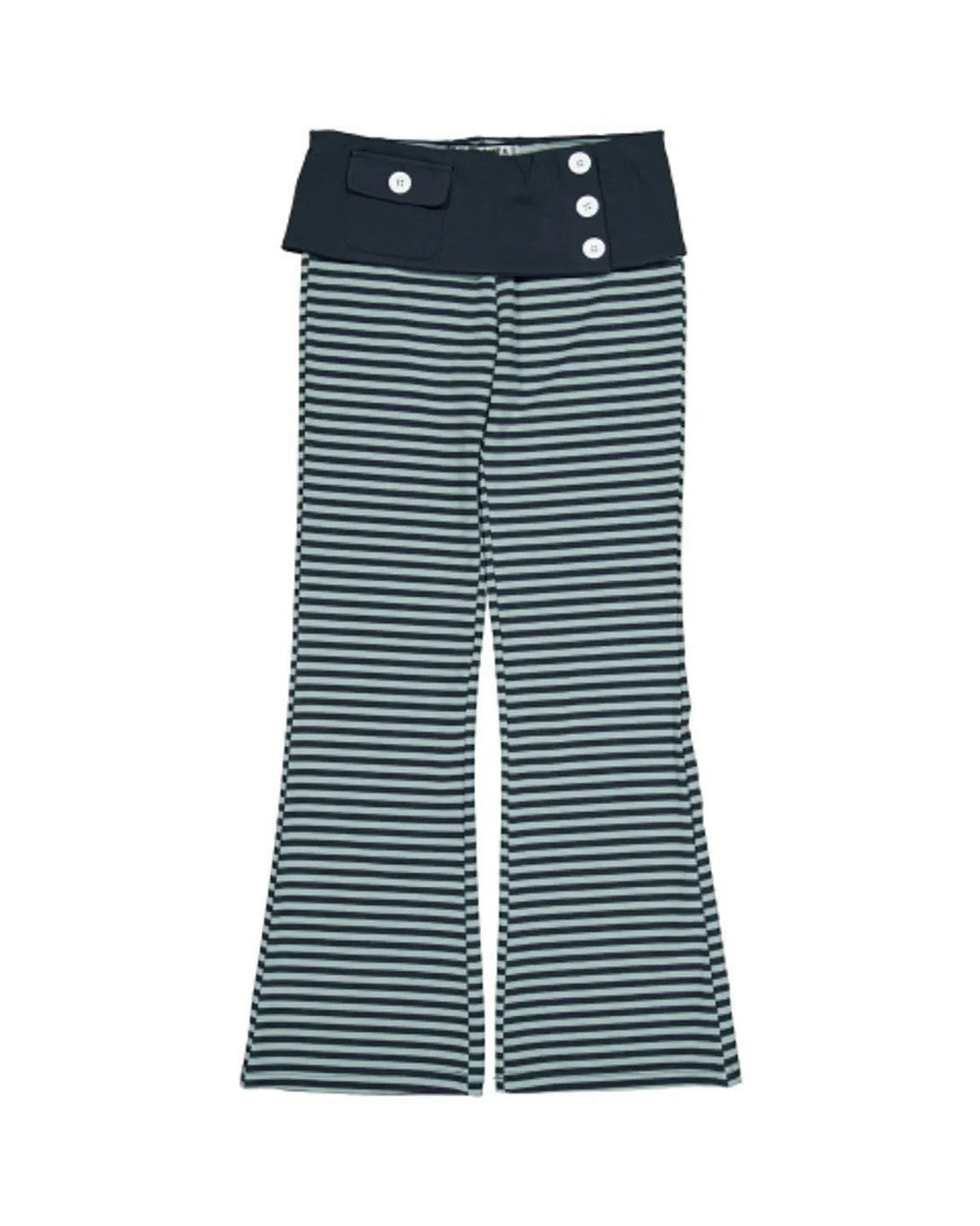 【SETUP-EXE】SKULL LOGO STRIPE FLARE PANTS