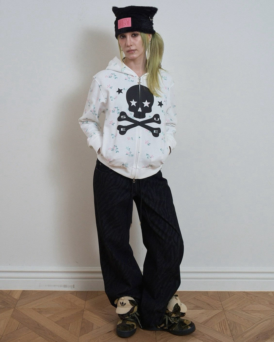 【SETUP-EXE】SKULL LOGO HOODIE ZIP-UP