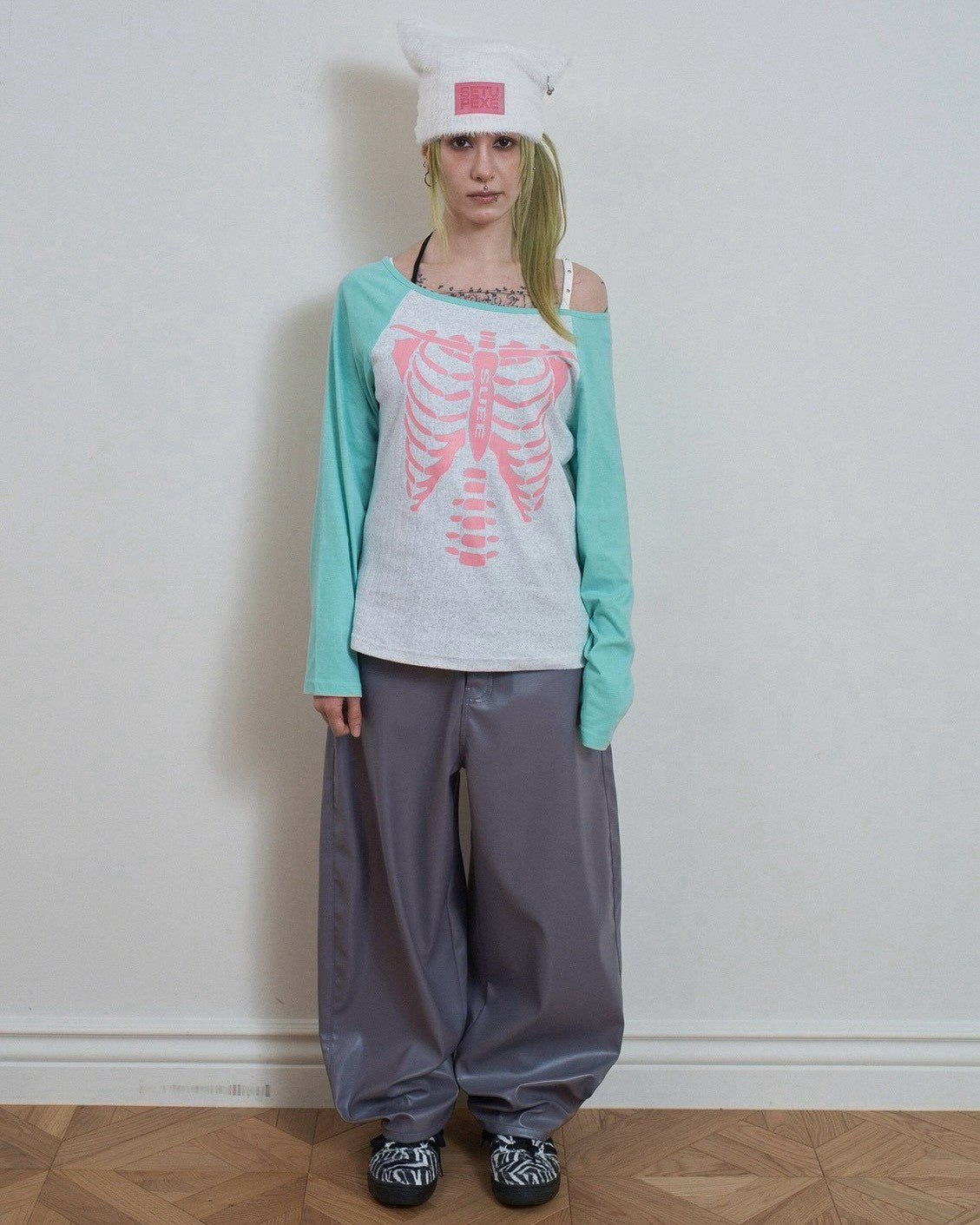 【SETUP-EXE】SKELETON RAGLAN TOP