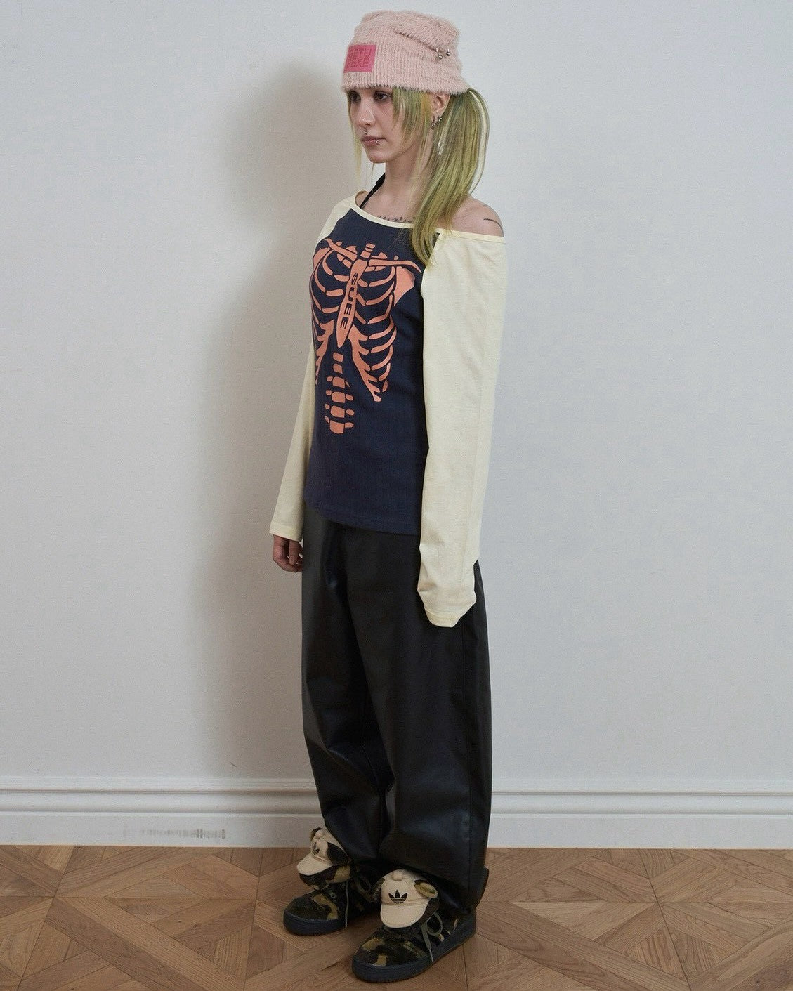 【SETUP-EXE】SKELETON RAGLAN TOP