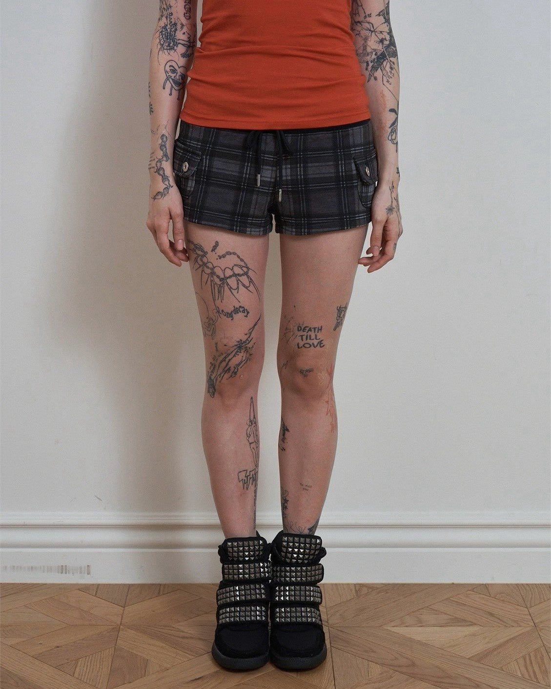 【SETUP-EXE】CHECK LOGO POCKET SHORTS