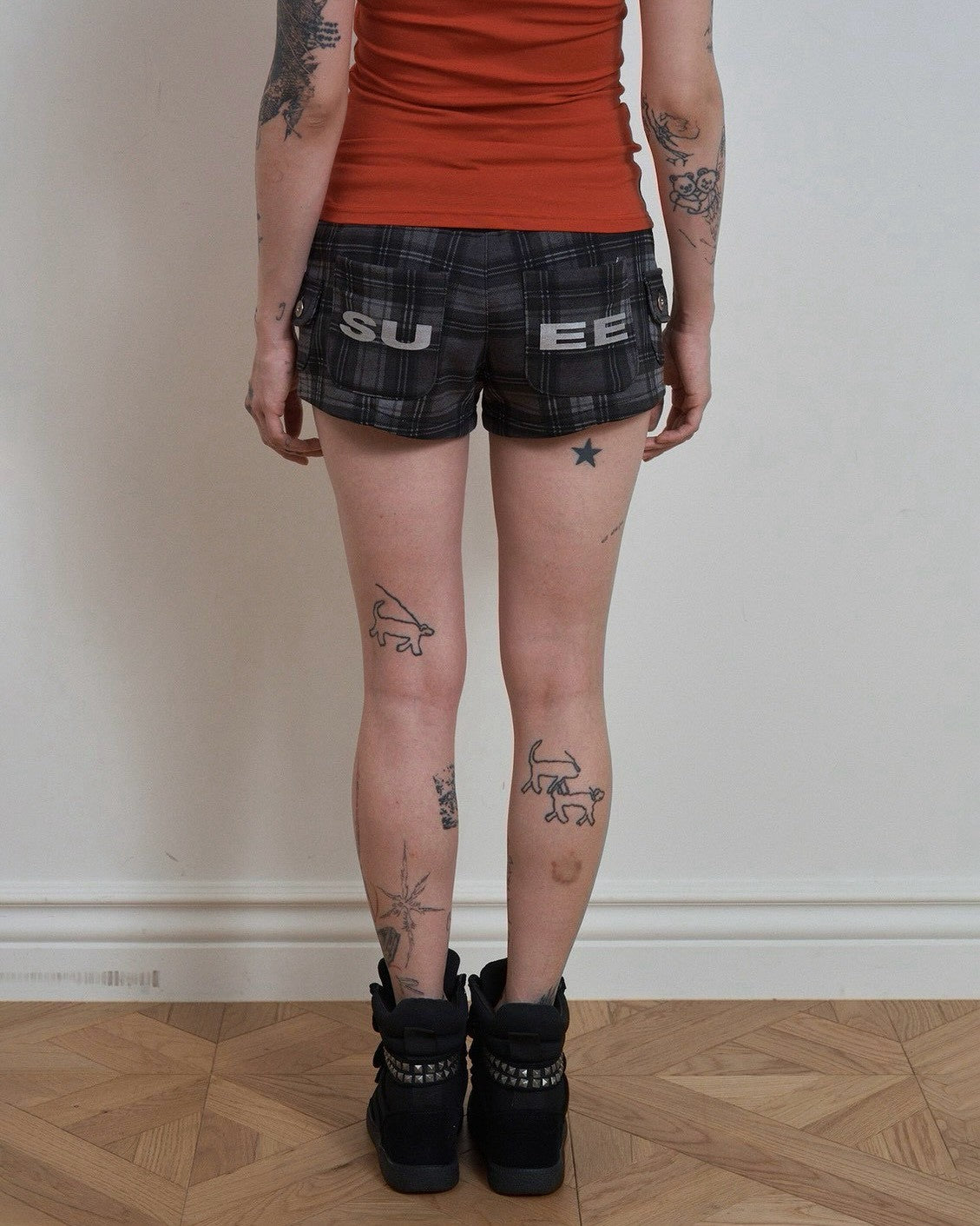 【SETUP-EXE】CHECK LOGO POCKET SHORTS