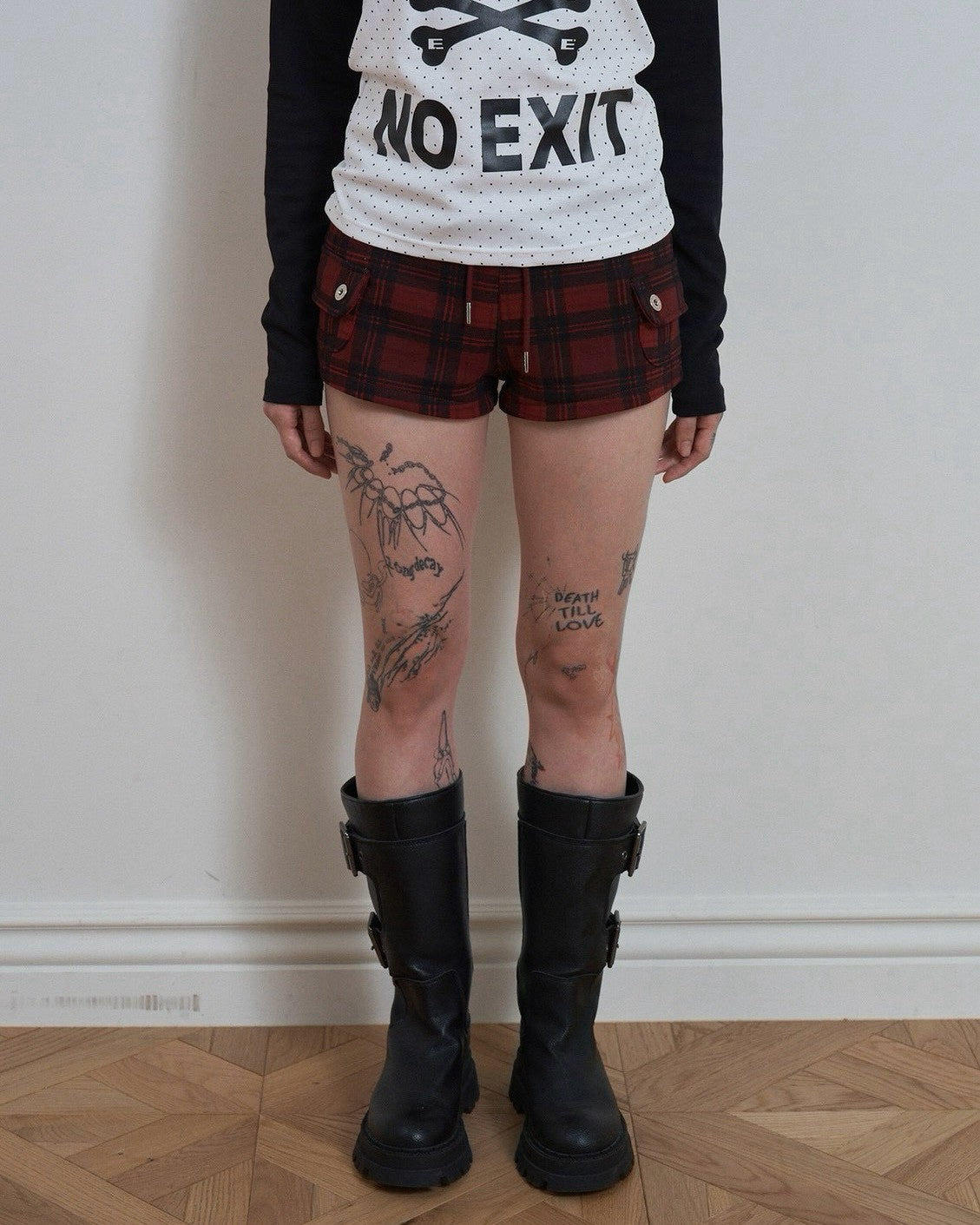 【SETUP-EXE】CHECK LOGO POCKET SHORTS