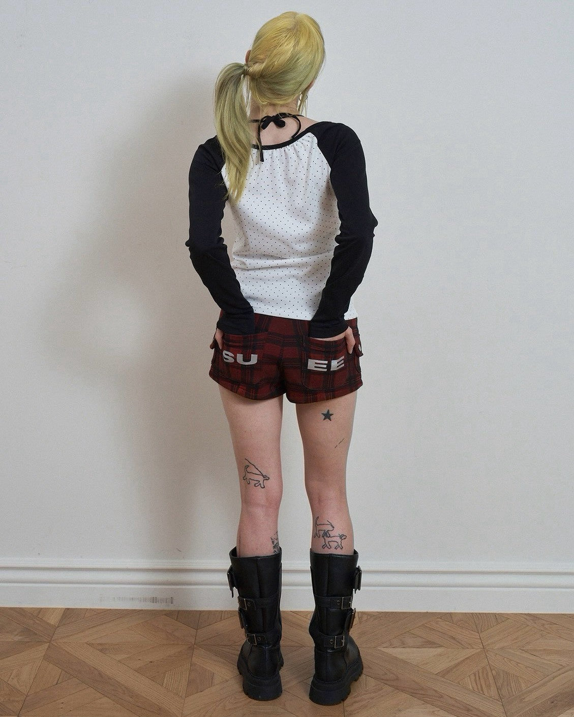 【SETUP-EXE】CHECK LOGO POCKET SHORTS
