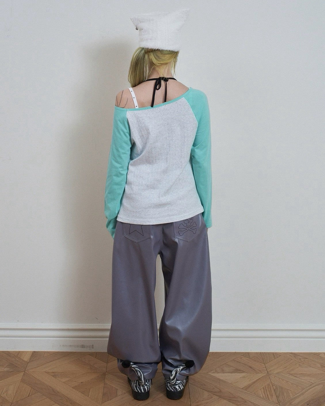 【SETUP-EXE】SKELETON RAGLAN TOP