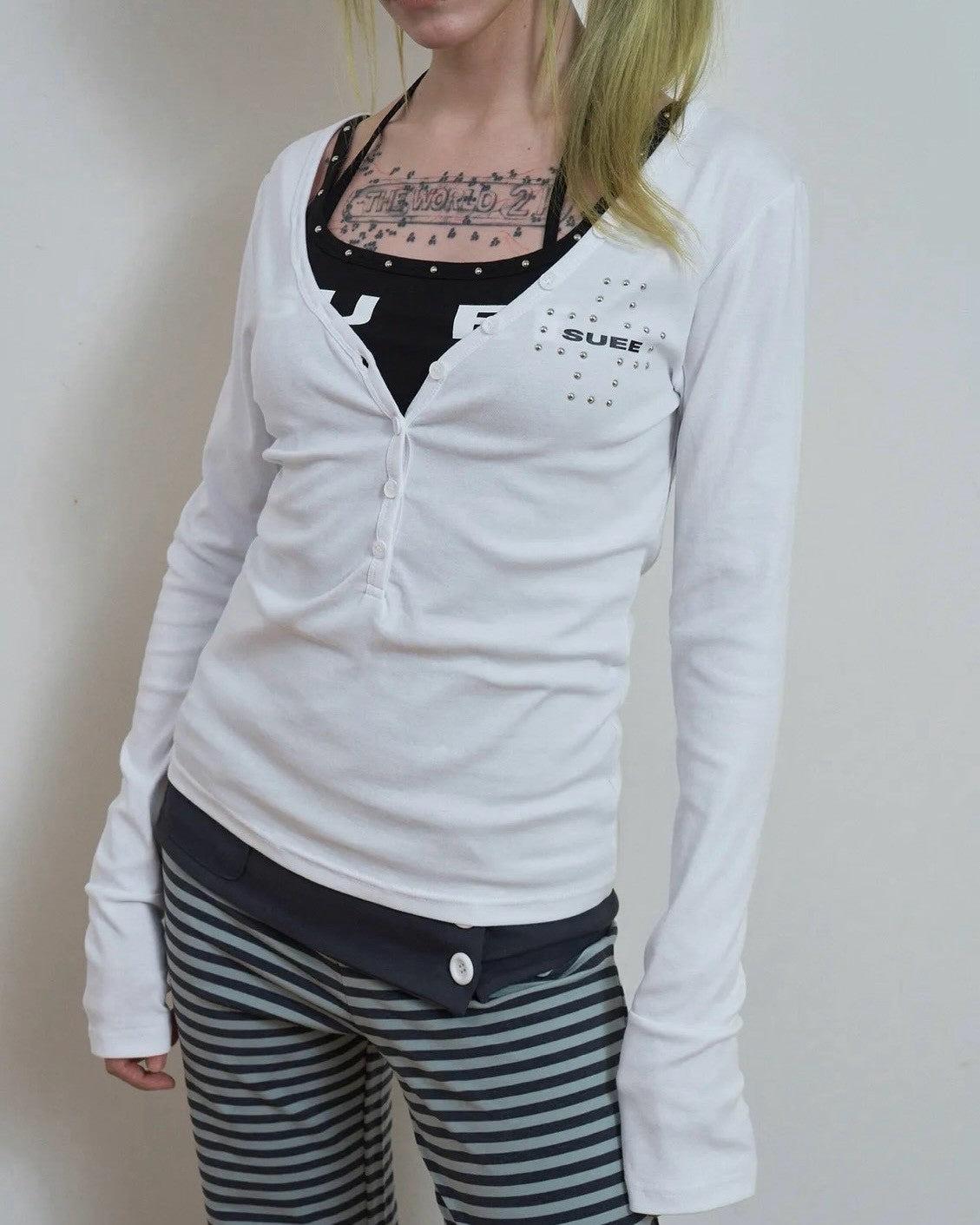 【SETUP-EXE】DEEP V-NECK BUTTON TOP