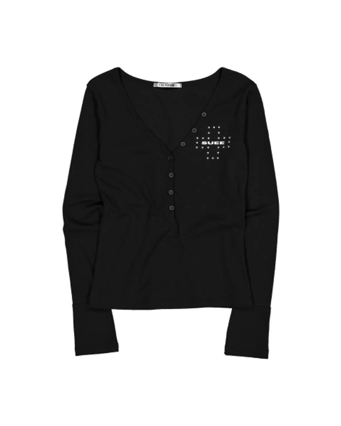 【SETUP-EXE】DEEP V-NECK BUTTON TOP