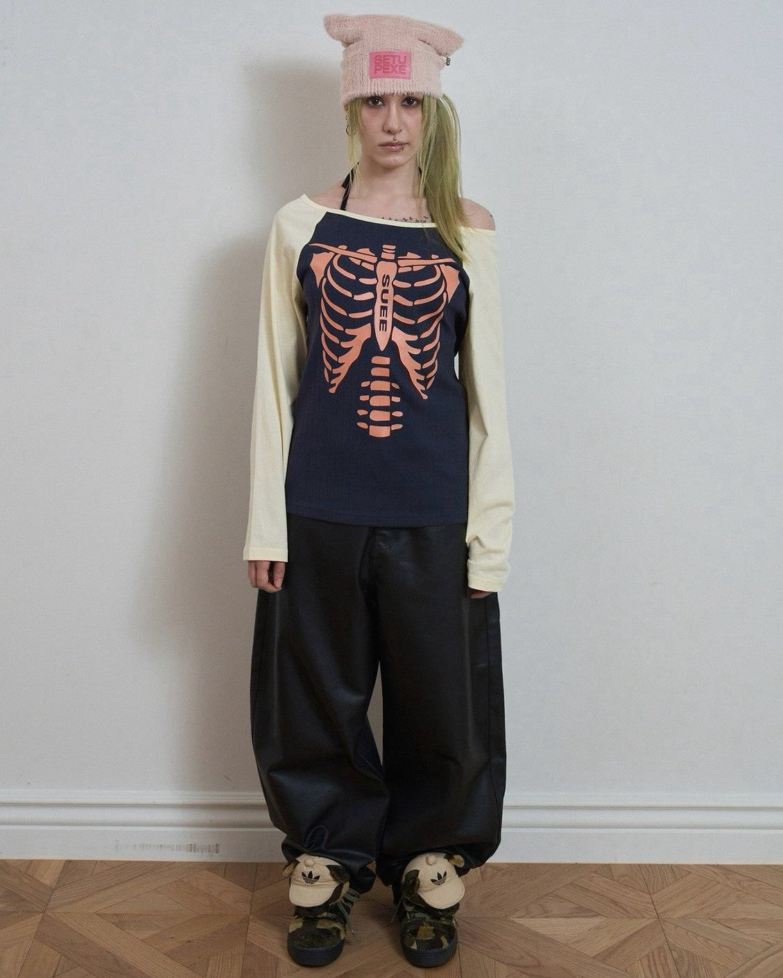 【SETUP-EXE】SKELETON RAGLAN TOP