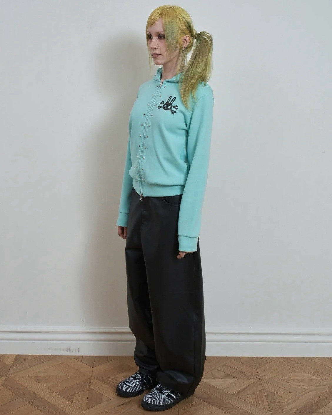 【SETUP-EXE】SKULL RABBIT SLIM HOODIE ZIP-UP