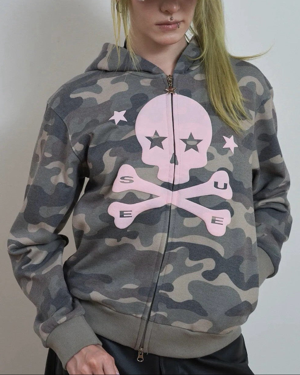 【SETUP-EXE】SKULL LOGO HOODIE ZIP-UP