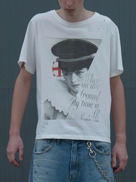 【SUNDAY OFF CLUB】The Night Porter Distressed T-Shirt