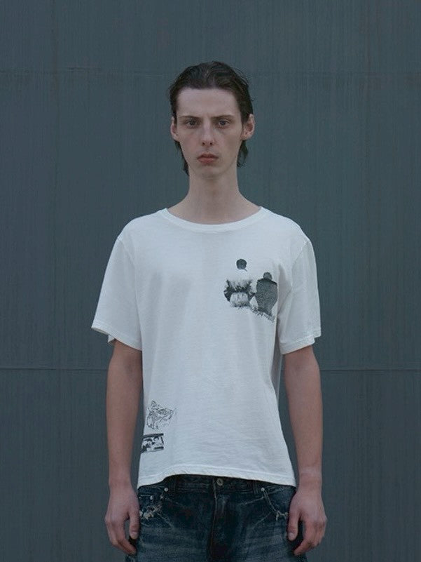 【SUNDAY OFF CLUB】Le Cercle Rouge Rhinestone T-Shirt