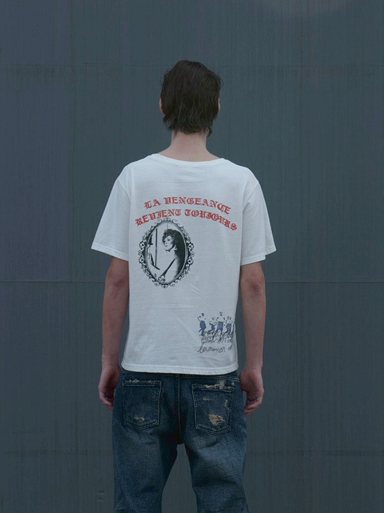 【SUNDAY OFF CLUB】Le Cercle Rouge Rhinestone T-Shirt