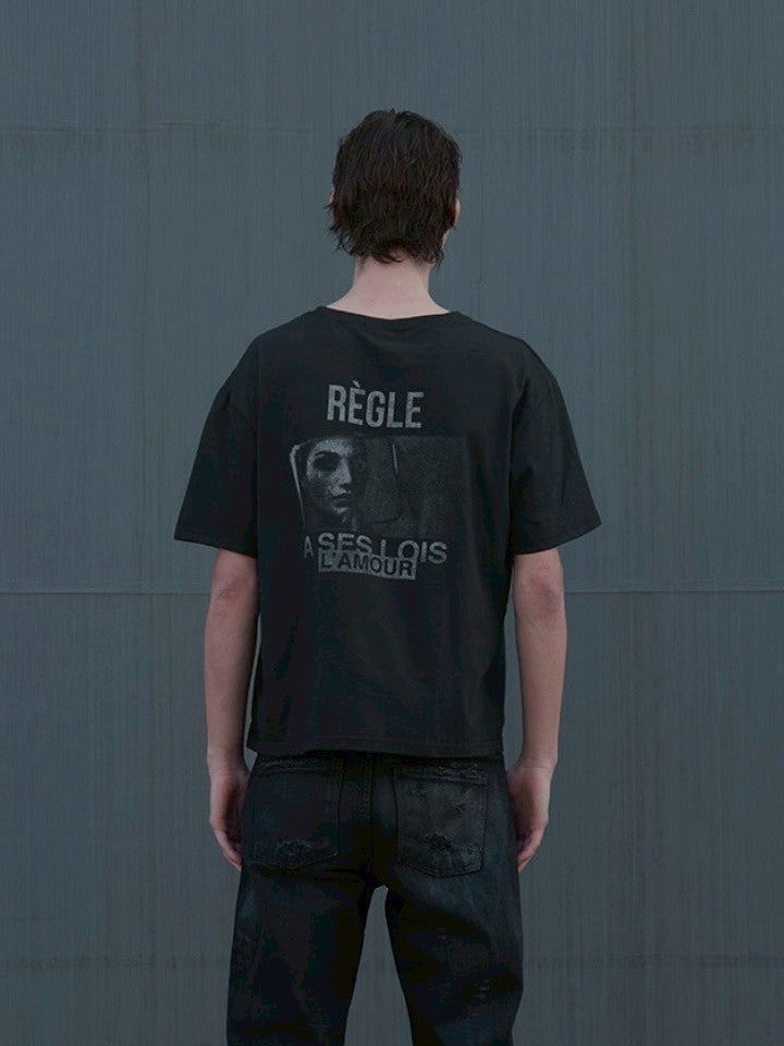 【SUNDAY OFF CLUB】R*AFF Vintage Cropped T-shirt