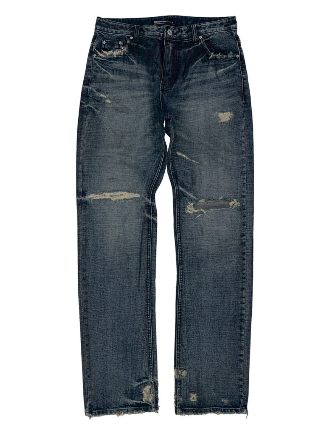 【SUNDAY OFF CLUB】Thrashed Straight Leg jeans