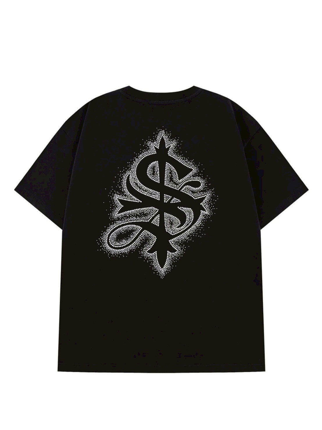 【SUPPLIER】Spray Cross Rhinestone Tee