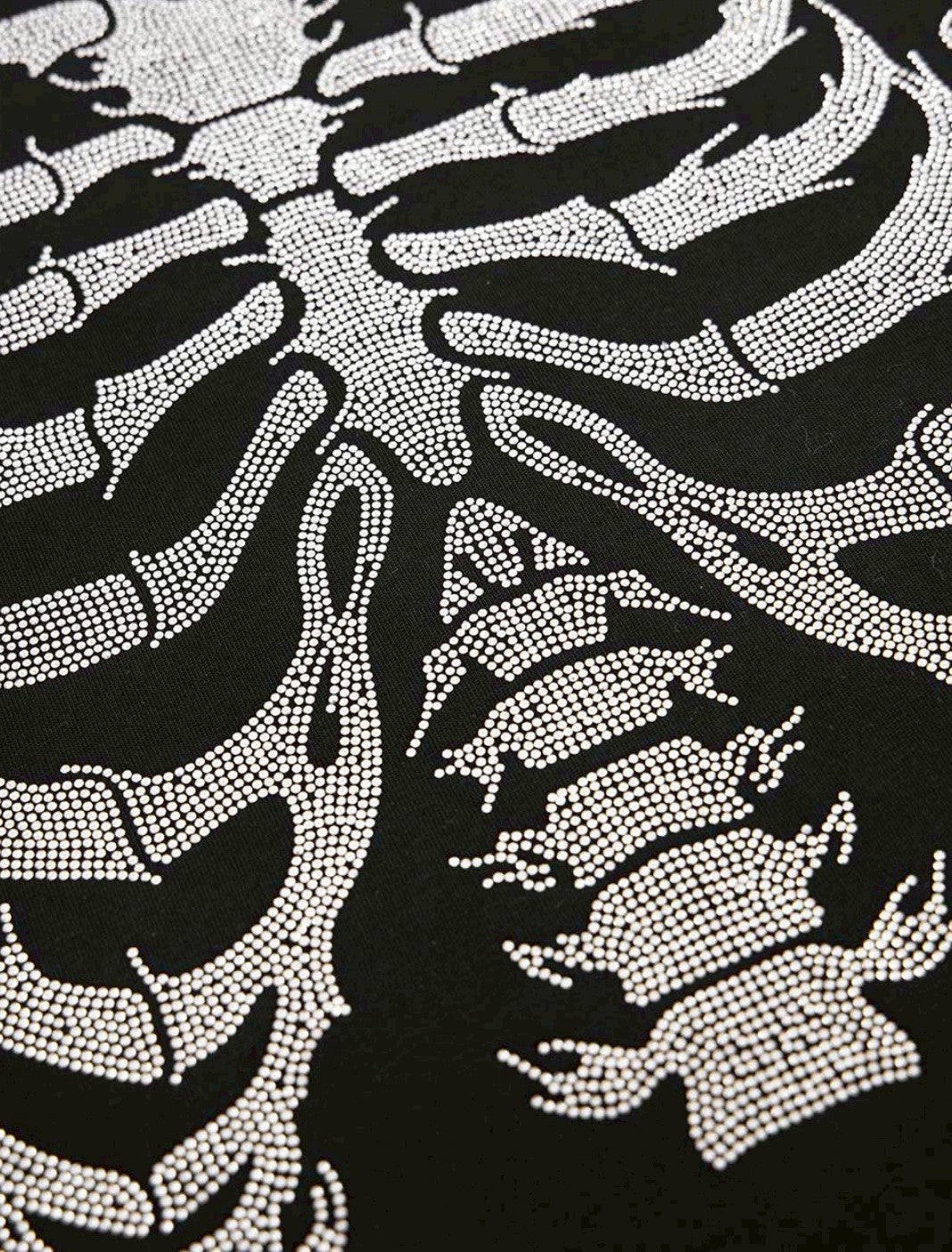 【SUPPLIER】Rhinestone Fire Bones Tee