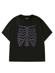 【SUPPLIER】Rhinestone Fire Bones Tee