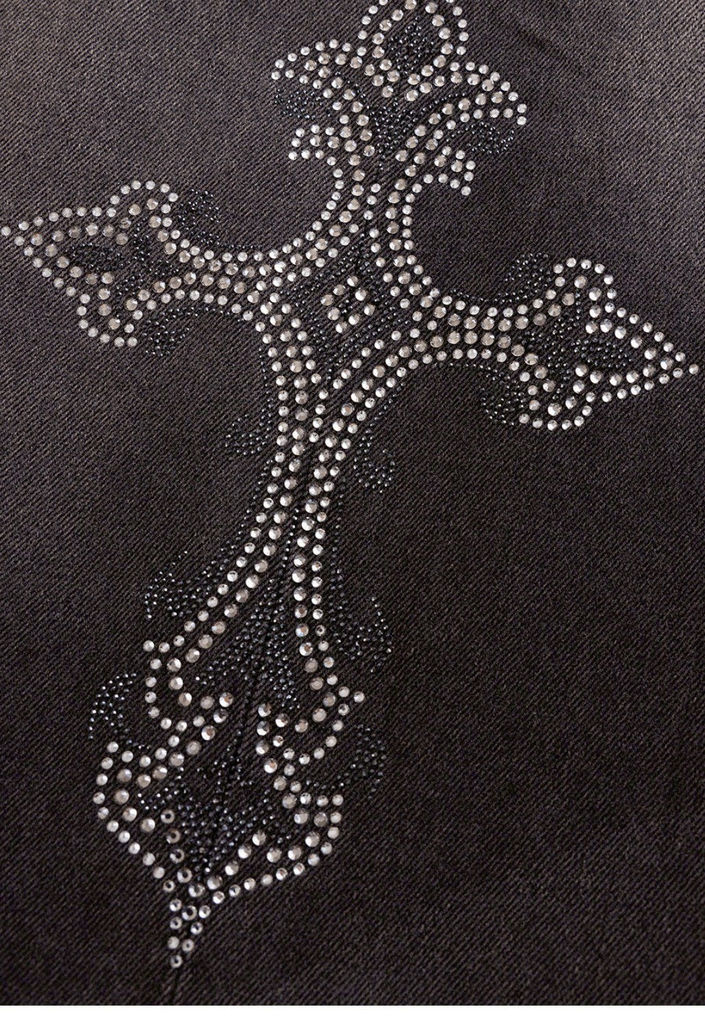 【SUPPLIER】Royal Cross Rhinestone Baggy Denim Shorts