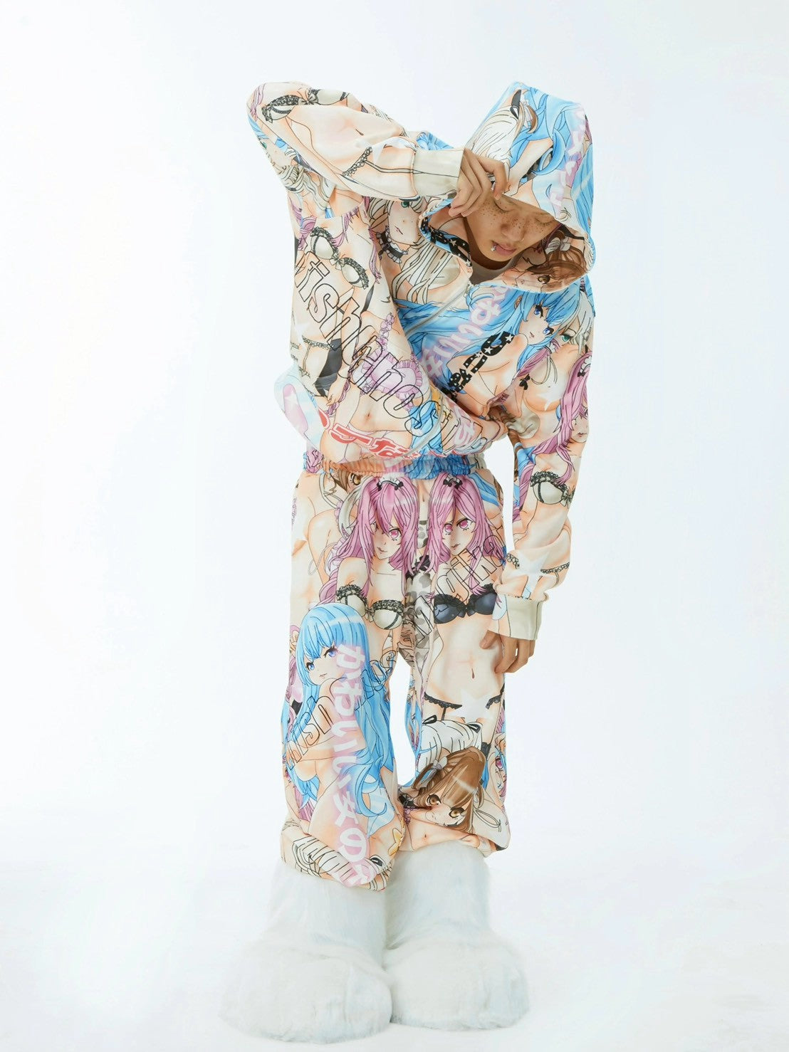 【SelfishGhost】Anime all-over print zip-up