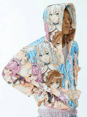 【SelfishGhost】Anime all-over print zip-up