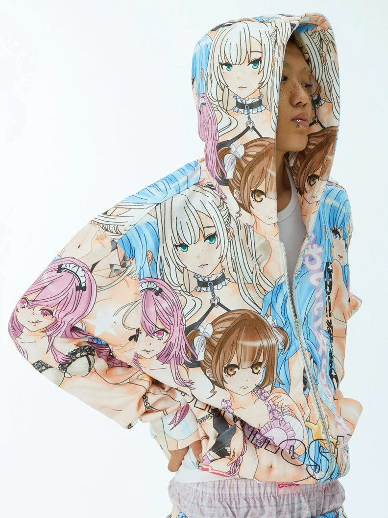 【SelfishGhost】Anime all-over print zip-up