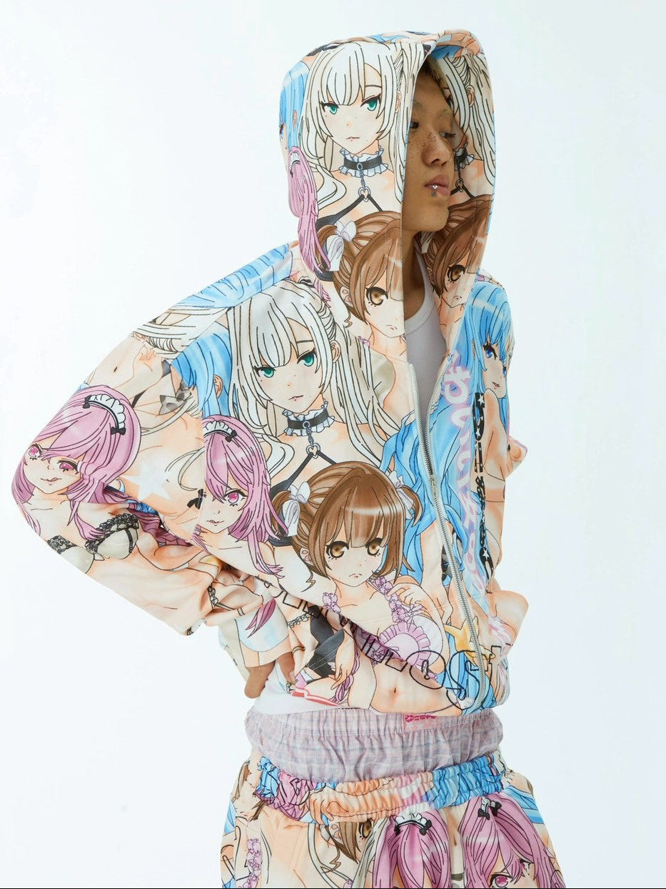 【SelfishGhost】Anime all-over print zip-up