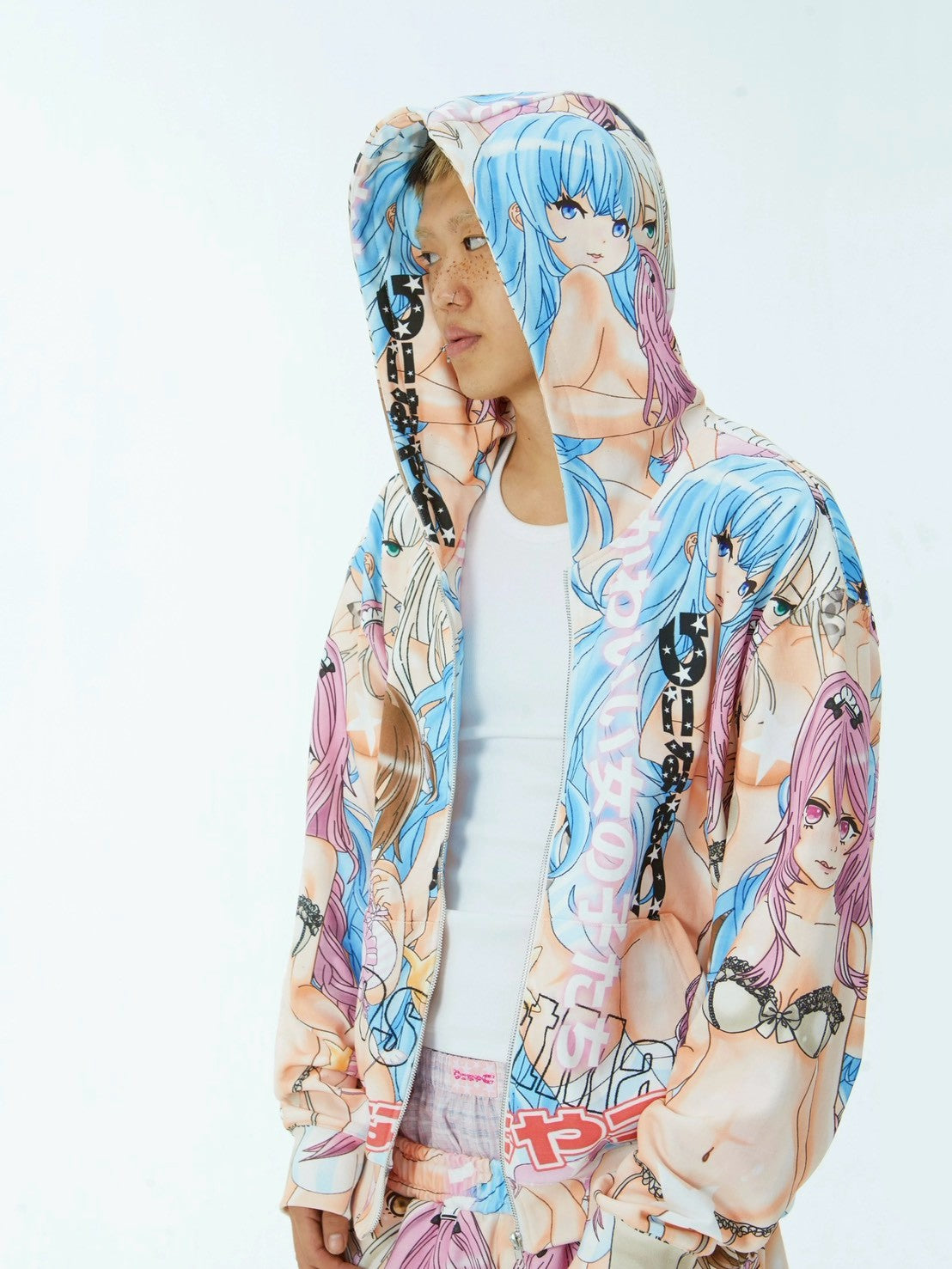 【SelfishGhost】Anime all-over print zip-up