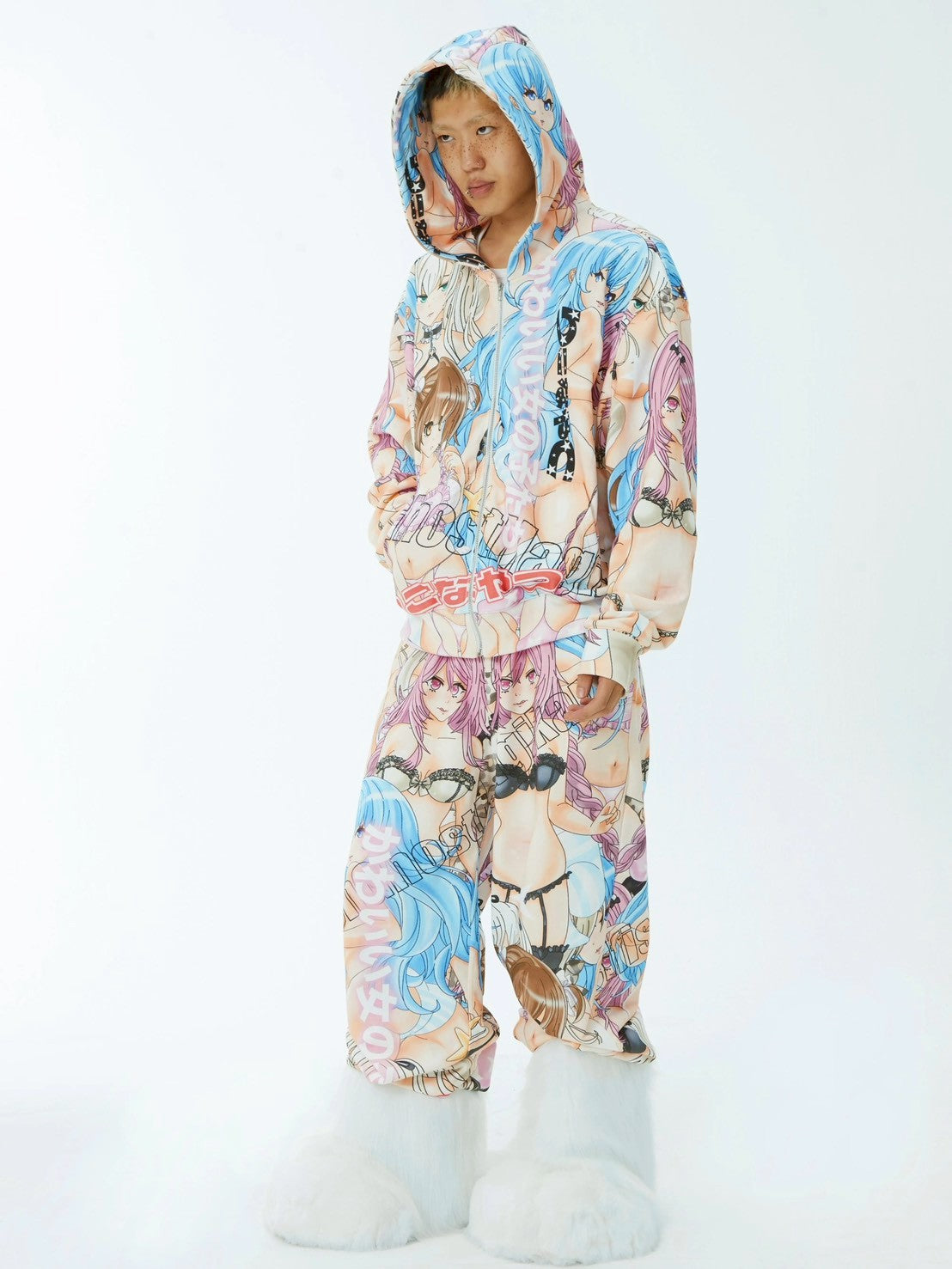 【SelfishGhost】Anime all-over print zip-up