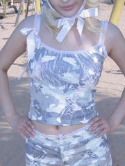 【SelfishGhost】Anime camo bodycon stretch sleeveless