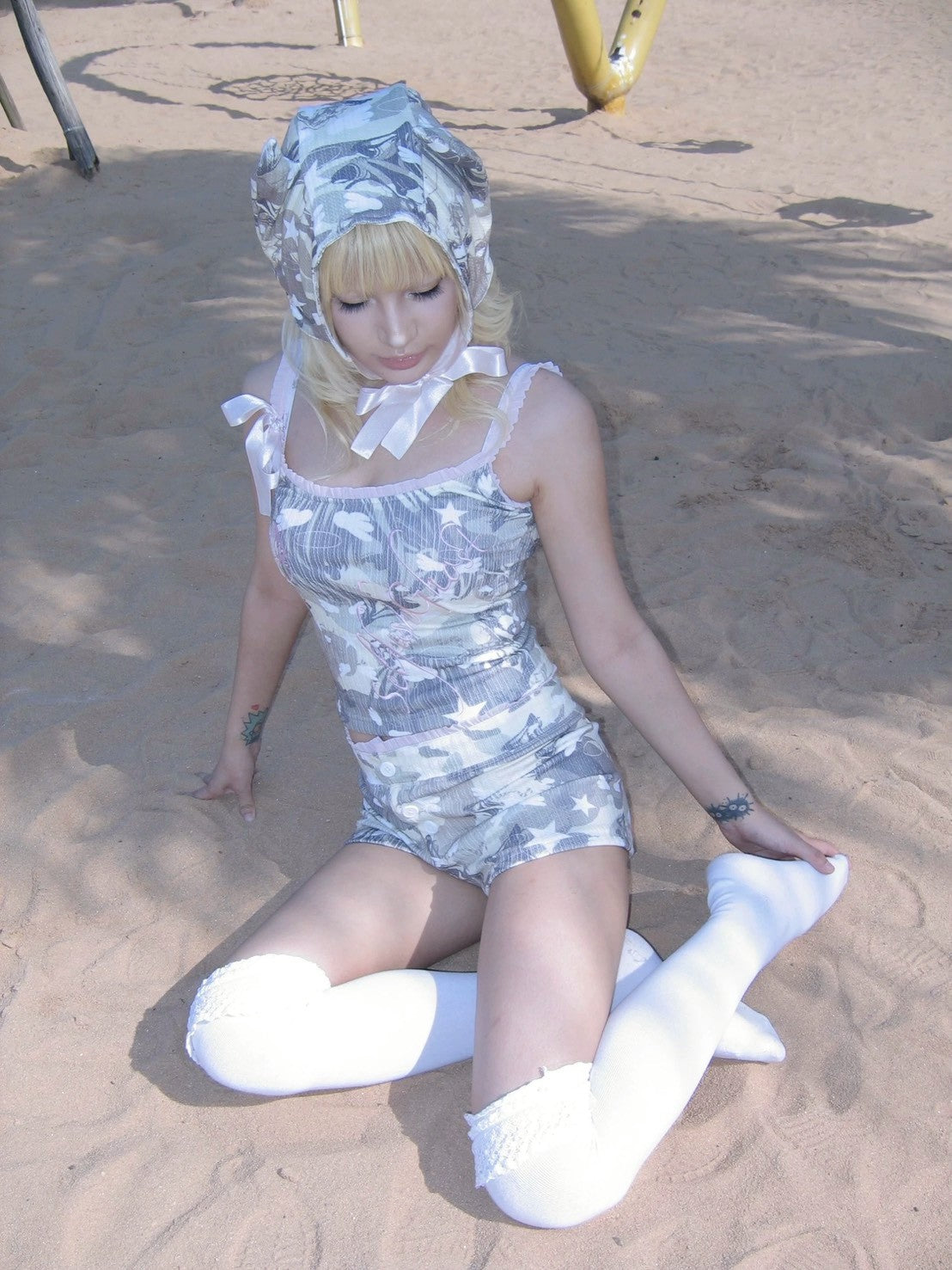 【SelfishGhost】Anime camo bodycon stretch sleeveless