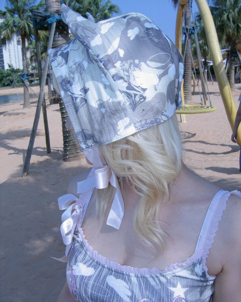 【SelfishGhost】Anime camo bodycon stretch headdress