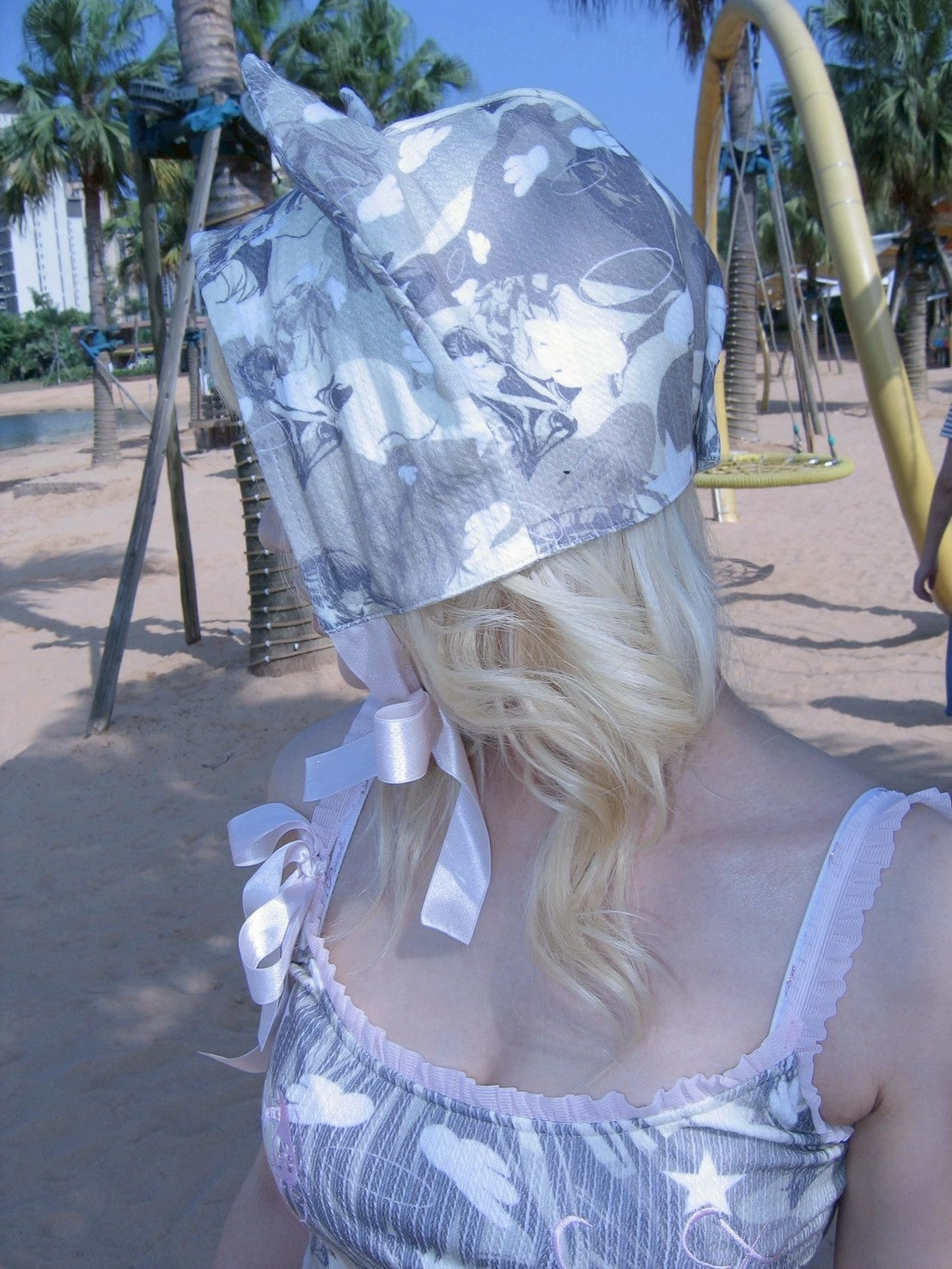【SelfishGhost】Anime camo bodycon stretch headdress