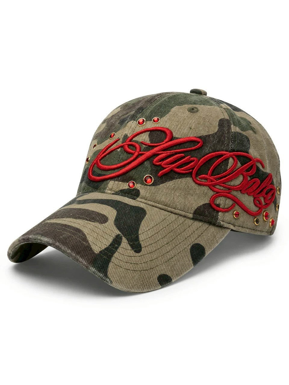 【SupBaby by SUPPLIER】Jewel Studs Embroidery Logo 6 Panel Cap