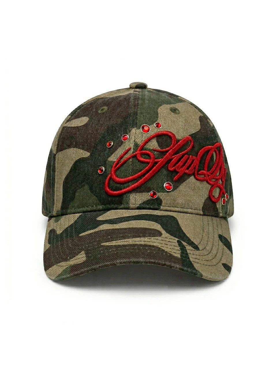 【SupBaby by SUPPLIER】Jewel Studs Embroidery Logo 6 Panel Cap