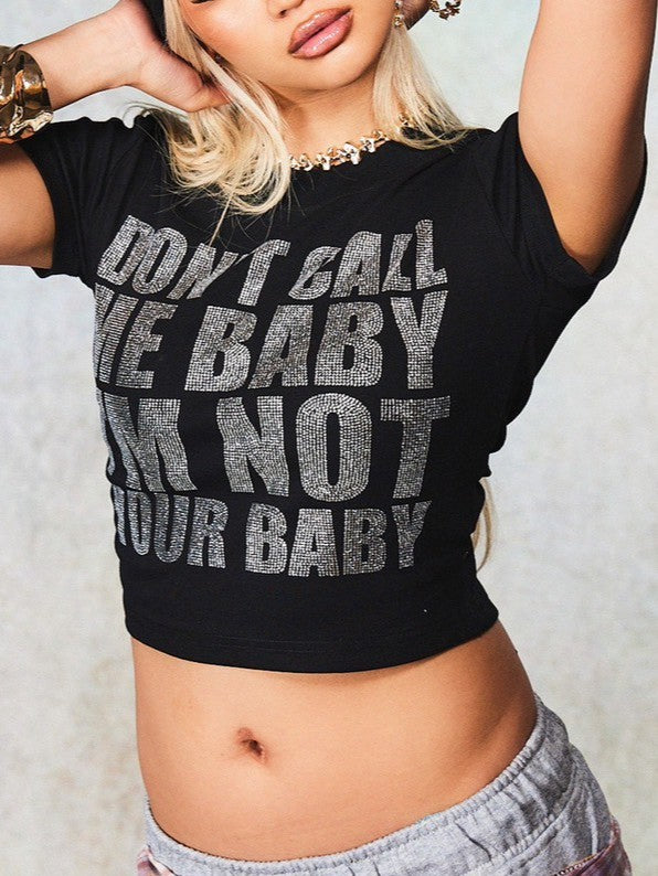 【SupBaby by SUPPLIER】I'm Not Your Baby Cropped Tee