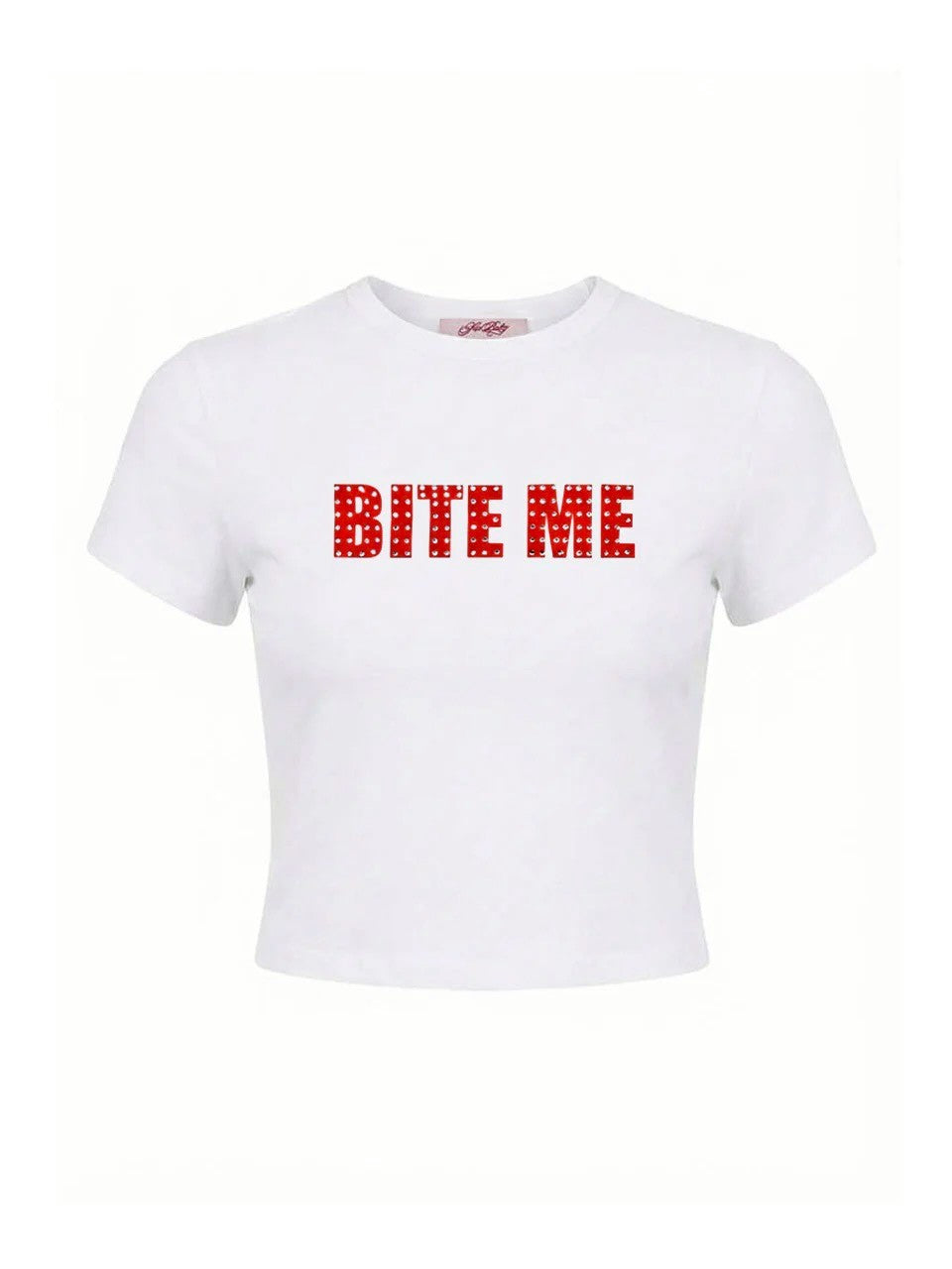 【SupBaby by SUPPLIER】Bite Me Rhinestone Cropped Tee