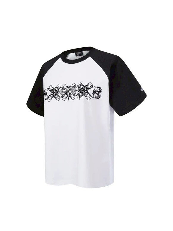 【The Boy Has No Patience】FLOCKED RAGLAN S/S TEE
