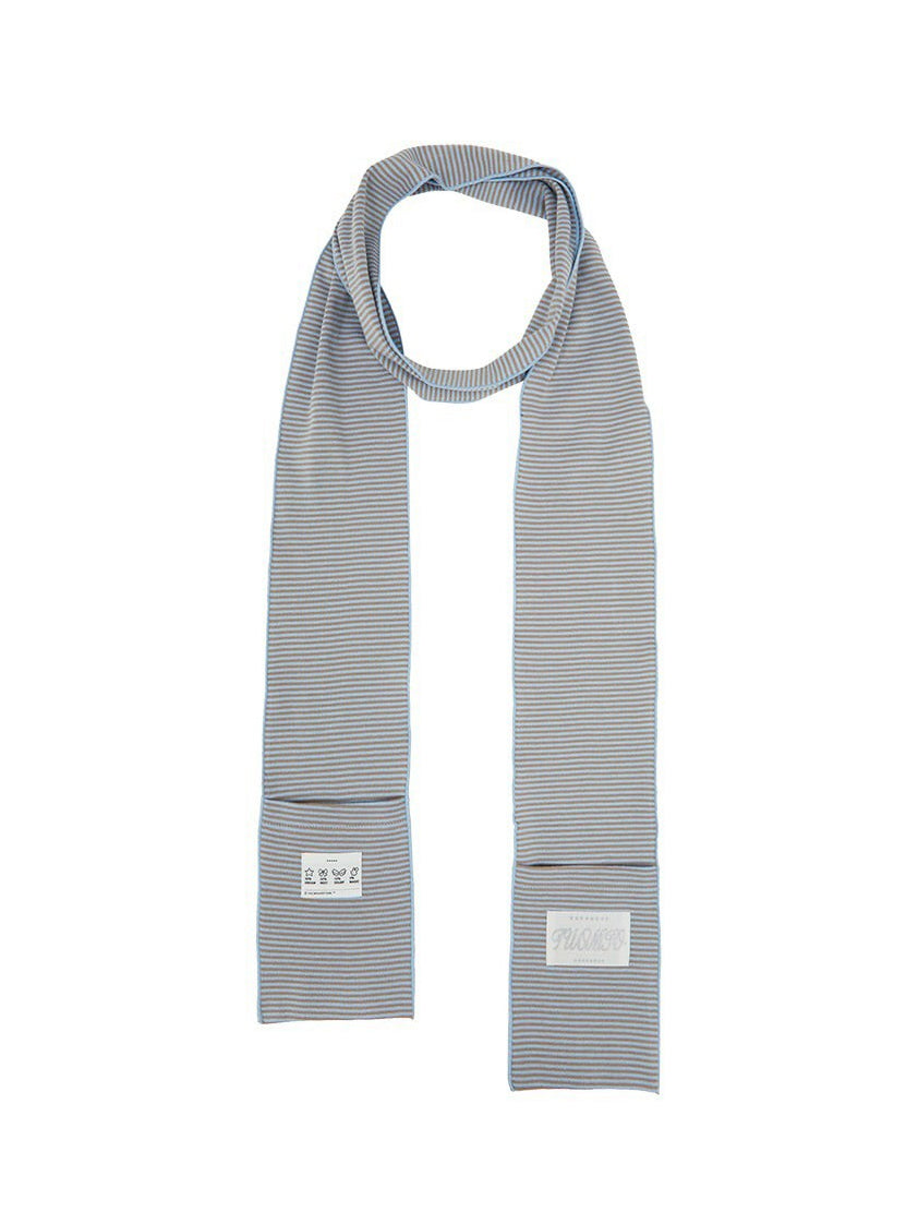 【TUOMIO】STRIPE POCKET SCARF