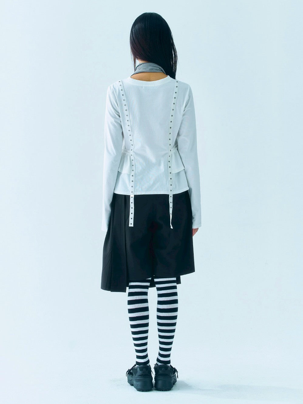 【TUOMIO】STRIPE POCKET SCARF