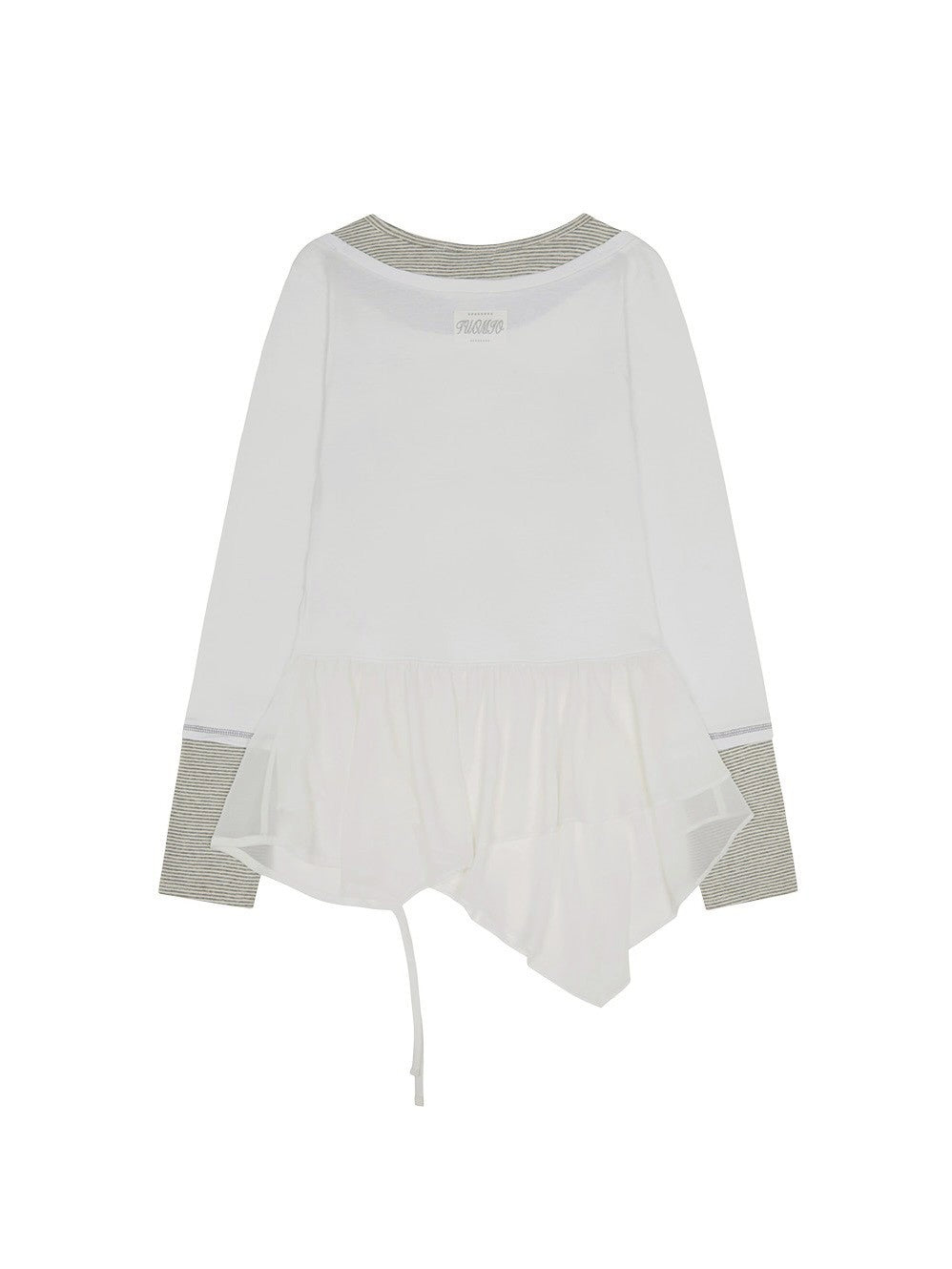 【TUOMIO】LAYERED TAIL RIBBON TOP