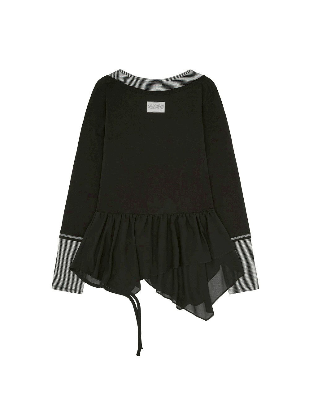 【TUOMIO】LAYERED TAIL RIBBON TOP