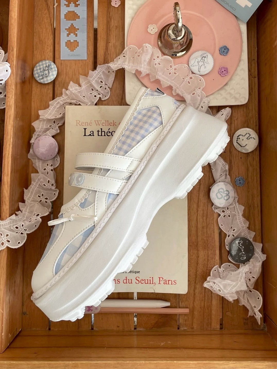 【TUOMIO】MEMENTO PATCHWORK PLATFORM MARYJANE